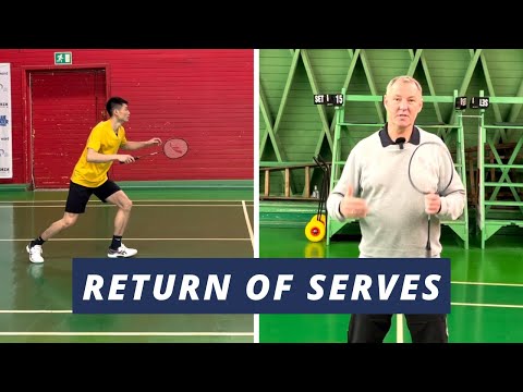 How to RETURN SERVES in singles | Badminton service return | Basic Feather & Morten Frost