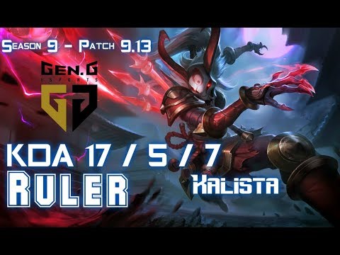 Gen Ruler KALISTA vs EZREAL ADC - Patch 9.13 KR Ranked