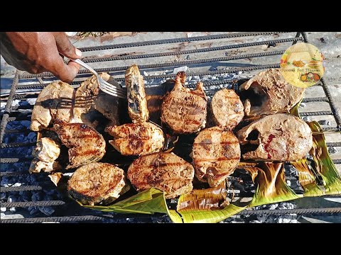 POISSON GRILLÉ FEUILLES DE BANANIERS AU COMORES ✨ Djocho partie 2 ( pique nique) #Roukianass