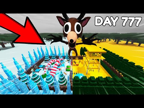 I Built WINTER and SUMMER Bases in 99 NIGHTS IN THE FOREST ROBLOX