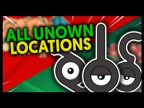 ALL UNOWN LOCATIONS ON POKEMON FIRE RED AND LEAF GREEN