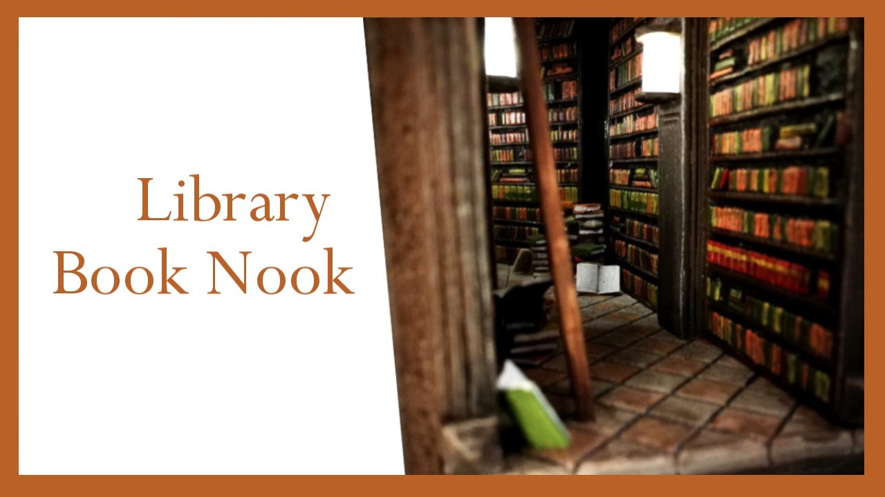 Library Style Book Nook | DIY Shelf Insert