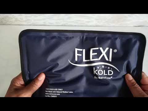 FlexiKold Gel Ice Pack (Half Size: 7.5" x 11.5") Reusable Cold Pack for Injury, Migraine Relief Pad