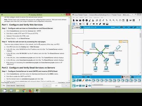Packet Tracer - Web and Email