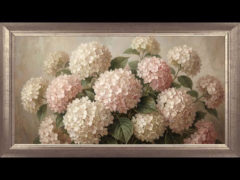 Vintage Roses Painting 🌷 Frame TV Art | TV wallpaper Art | TV Screensaver Art