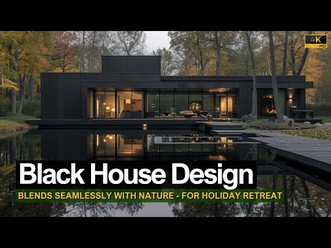 Beautiful Black House Design Blends Seamlessly with Nature - Perfect for Your Holiday Retreat