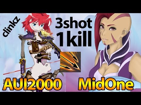 Dota 2 Aui_2000 vs MidOne and Kuro - Insane Damage Output