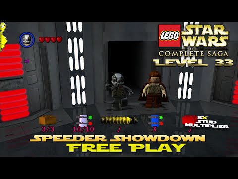 Lego Star Wars TCS: Ep 6 Chap 3 / Speeder Showdown FREE PLAY (All Collectibles) - HTG