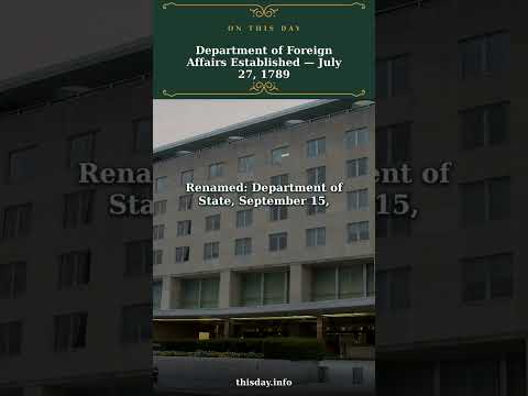 Why Was the State Department America's First Federal...