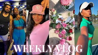 WEEKLY VLOG ♡ (pilates w bae, trying to play tennis, fortnite gaming sesh, dentist, flower pop up!+)