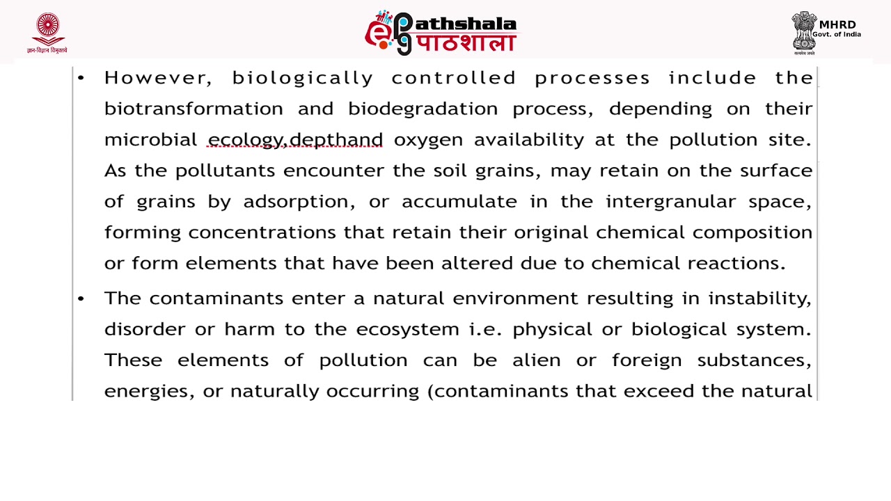 Interaction of Pollutants with Soil components I