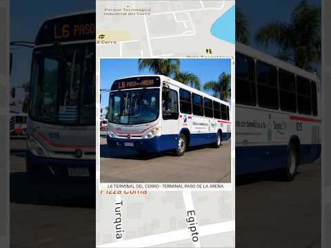 🚌 LÍNEA L6 | TERMINAL CERRO ➡️ TERMINAL PASO DE LA ARENA 🇺🇾 | #travelboast #bus #shorts #viralshorts