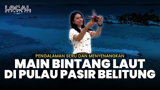 Main Bareng Bintang Laut saat Berwisata ke Pulau Pasir Belitung