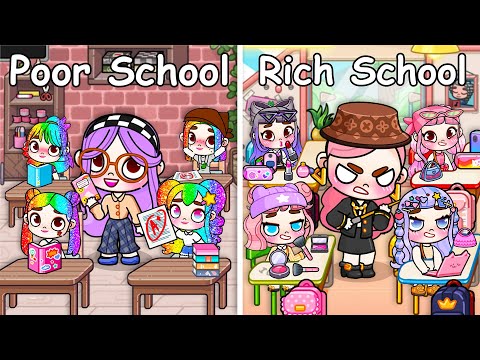 Rich School Vs Poor School in Avatar World | Sad Story | Avatar World | Pazu Games