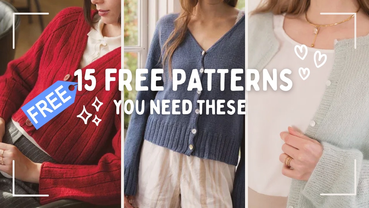 15 FREE Staple Cardigan Knitting Patterns You’ll Love (Beginner to Advanced)
