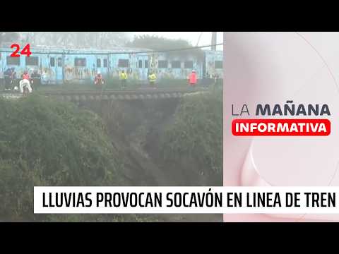 Socavón obliga a suspender tramo del Biotren en Hualqui: EFE activa plan de contingencia |24 Horas