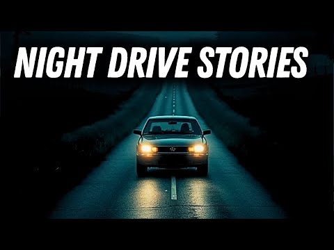 Night Drive Stories For Sleep | Black Screen | Rain Sounds
