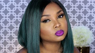 Bold Purple Lips and Cat eyeliner - Full face tutorial!