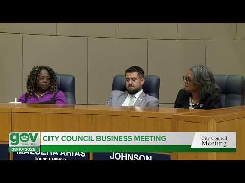 City Council Meeting - August 10, 2026