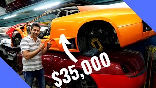 Cheapest Lamborghini in Dubai | Sharjah crashed car market.