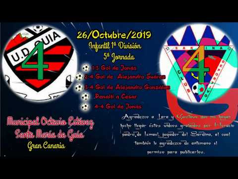 191025.- Fútbol Infantil 1ª División.-  UD  Guía 4 Sardina Cf  4.- GOLES.-