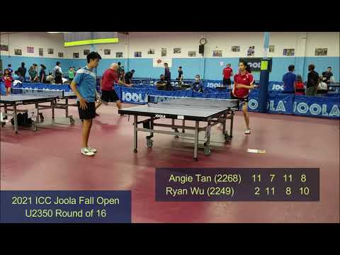 Angie Tan (2268) vs Ryan Wu (2249) at ICC Joola Open on 8-29-2021