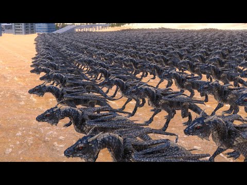 5,000 DRAGON vs 5,000 T REX - Ultimate Epic Battle Simulator