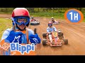 Blippi S Go Kart Race Blippi Wheels On The BUS Songs Nursery Rhymes For Kids