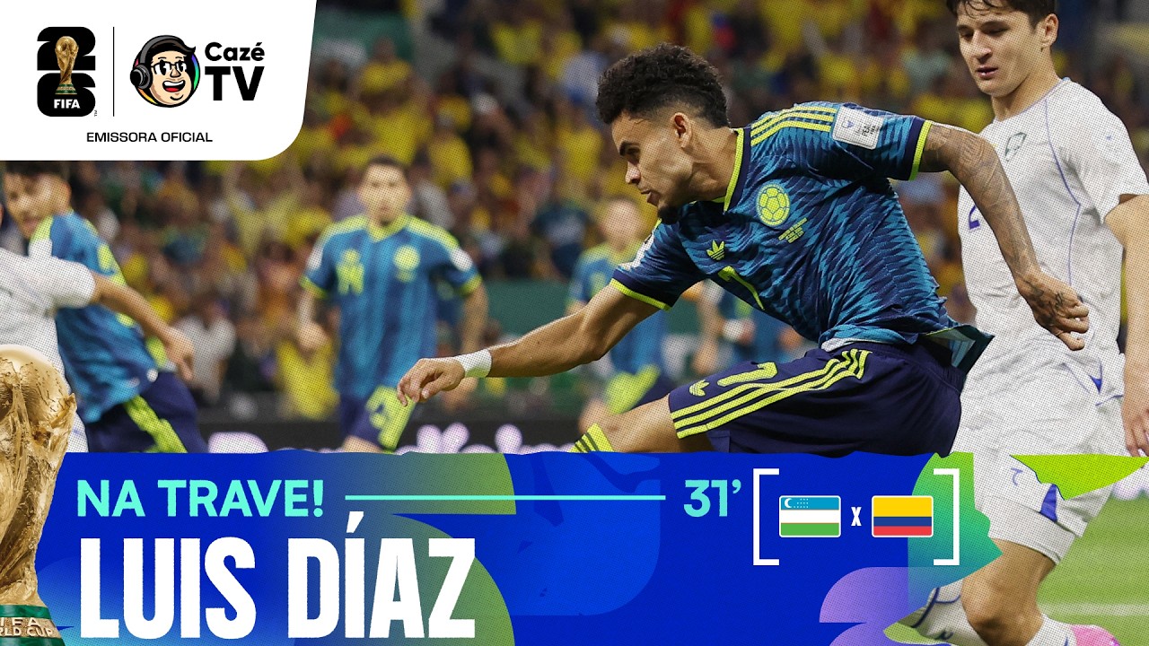 NA TRAVE! LUIS DÍAZ TENTA UMA BATIDA CRUZADA PARA ABRIR O PLACAR, MAS ELA BATE NO POSTE!