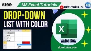 How to add color to a drop down list in Excel