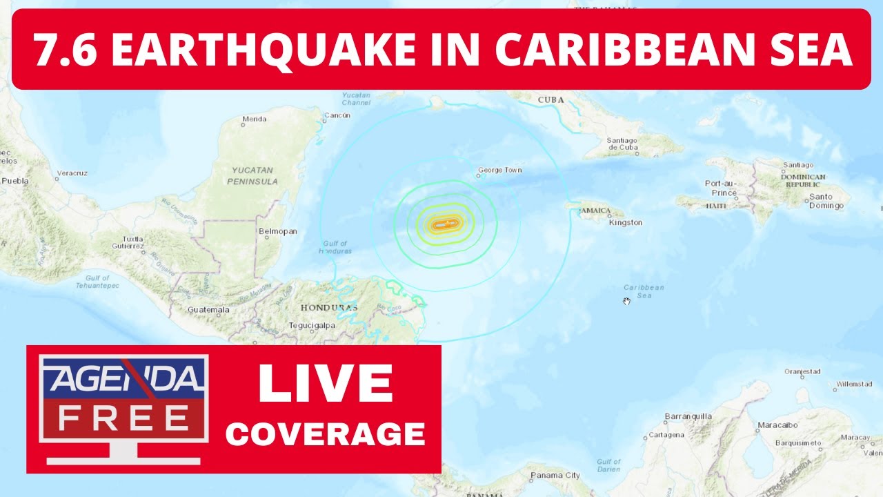 7.6 Earthquake in Caribbean Sea, Tsunami Threat - LIVE Breaking News Coverage