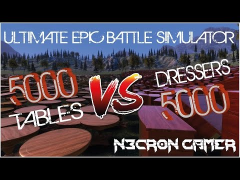 UEBS - Ultimate Epic Battle Simulator | Gameplay ITA | 5000 TABLES vs 5000 DRESSERS