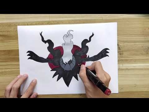 Darkrai Incinerating the Night coloring｜How to coloring｜Art DIY｜Pokemon｜coloring book｜ WOW-DIY