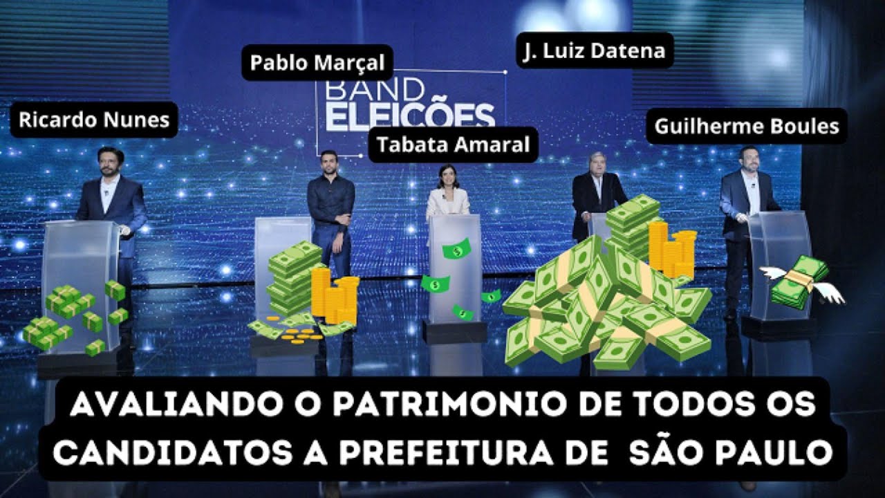 PATRIMONIO DOS CANDIDATOS A PREFEITURA DE SÃO PAULO - Entenda a trajetória e como chegar la.