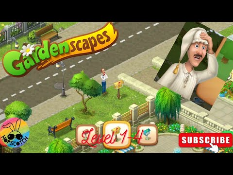 Gardenscapes Level 1 - 4 | Sweep the area | Gameplay Android, iOS #gameplay