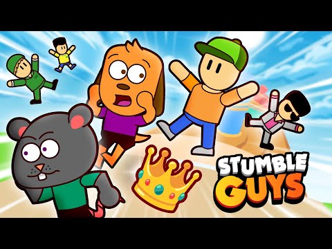 Stumble Guys: Dogo e Ratch Correm na Jungle Roll | Desenho animado