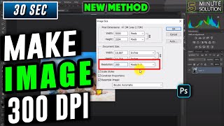 How to make an image 300 dpi in photoshop 2024