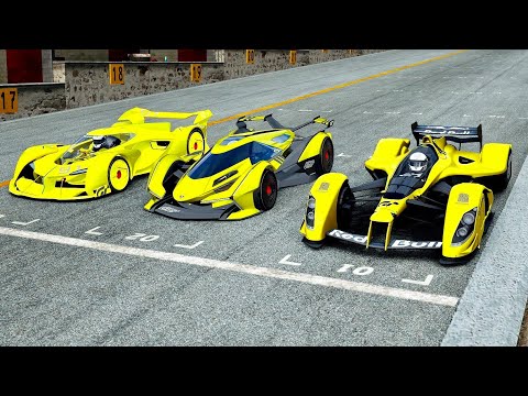 Lamborghini V12 Vision GT vs Red Bull X2010 vs McLaren Ultimate Vision GT at Spa