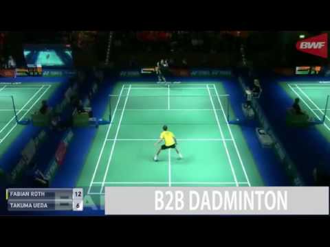 Badminton 2017 German Open R16  Takuma UEDA vs Fabian ROTH