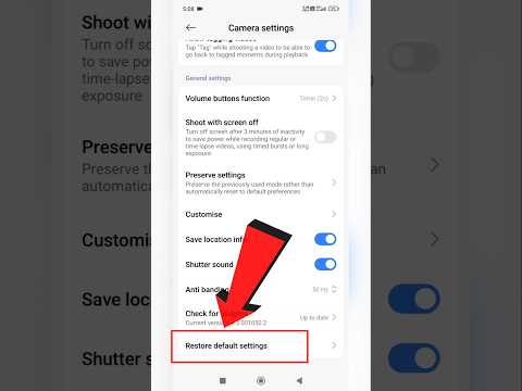 How To Reset Redmi Note 13 Pro Camera Setting #shorts