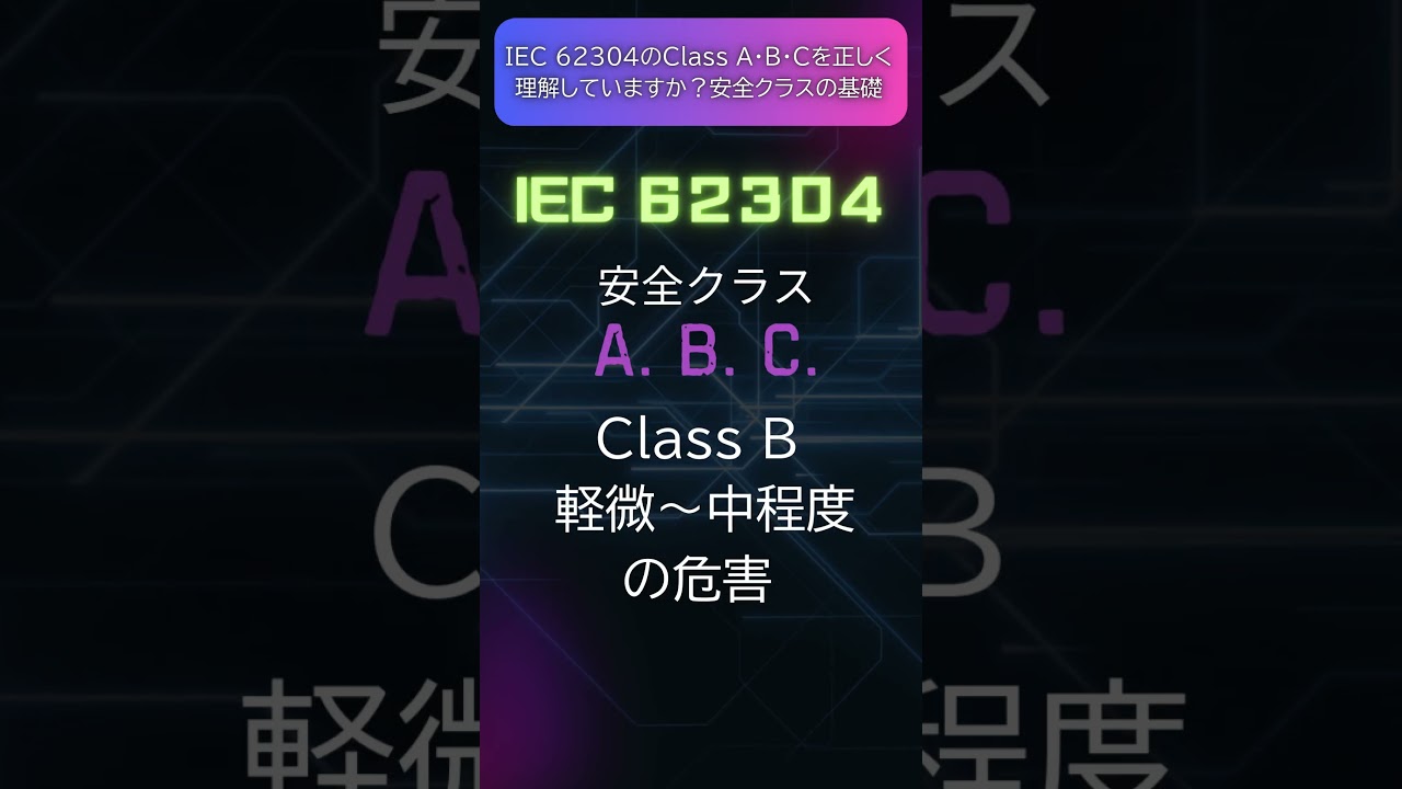 IEC 62304のClass A・B・Cを正しく理解していますか？安全クラスの基礎