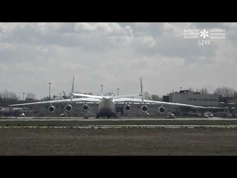 Przylot AN-225 Mrija z Lotniska Chopina. Operacja "Cargo dla Polski" - 14.04.2020