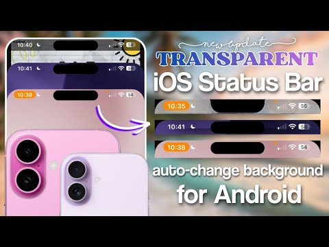iOS Transparent Notification/Status Bar on Android (automatic change background)