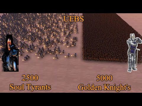 5000 Golden Knight's vs 2500 Soul Tyrants  | Ultimate Epic Battle Simulator |