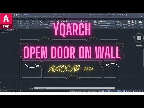 YQArch How to draw a door and window in AutoCAD 2024