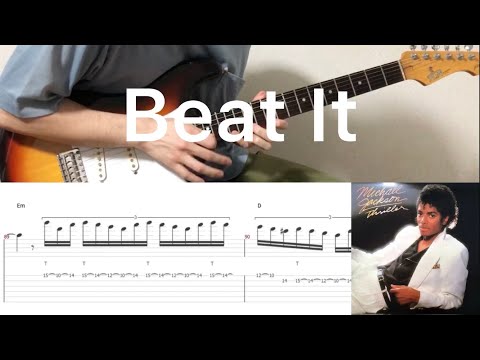 Michael Jackson - Beat It (guitar cover with tabs & chords)