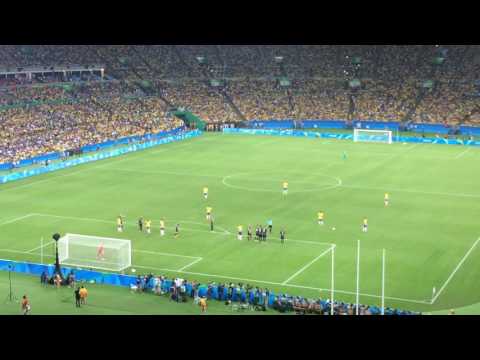 Gol do Neymar Filmado da Arquibancada- Brasil x Alemanha (Final Jogos Olímpicos Rio 2016)