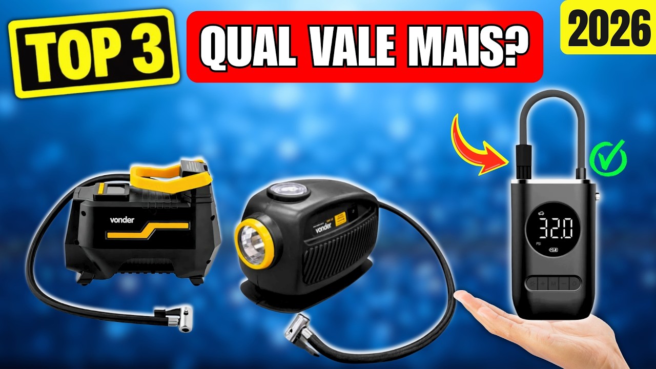 MINI COMPRESSOR DE AR PORTÁTIL | TOP 3 Modelos Mais Vendidos 2025 - Compressor Pra Carro e Moto