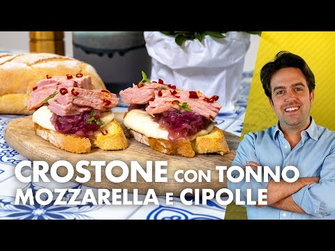 Crostone tonno, mozzarella e cipolle: sapori nostalgici!
