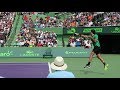 Roger Federer v. Frances Tiafoe (Court Level View) 60FPS HD Miami Open 2017 R1